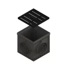 BASE csapadékvíz aknakészlet – 300×300 mm, H300, öntöttvas rács, B125
