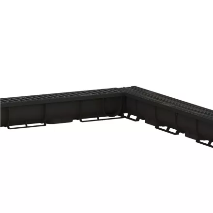 PP EASY 1 LN70 folyókakészlet Hext.90 rács PP fekete A15 1000x90x90 (088081-M)