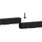 PP EASY 1 LN70 folyókakészlet Hext.90 rács PP fekete A15 1000x90x90 (088081-M)