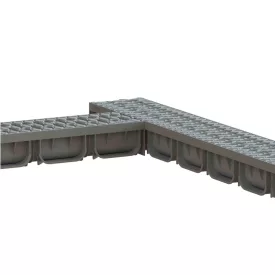   PP EASY 2 LN100 folyókakészlet Hext.70 rács PP sötétszürke A15 1000x125x70 (08818-GI)