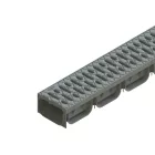 PP EASY 2 LN100 folyókakészlet Hext.70 rács PP sötétszürke A15 1000x125x70 (08818-GI)