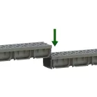 PP EASY 2 LN100 folyókakészlet Hext.70 rács PP sötétszürke A15 1000x125x70 (08818-GI)