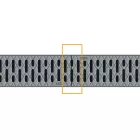 PP EASY 2 LN100 folyókakészlet Hext.70 rács PP sötétszürke A15 1000x125x70 (08818-GI)