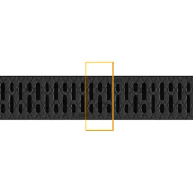   PP EASY 2 LN100 folyókakészlet Hext.70 rács PP fekete A15 1000x125x70 (08818-N)