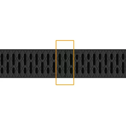 PP EASY 2 LN100 folyókakészlet Hext.70 rács PP fekete A15 1000x125x70 (08818-N)