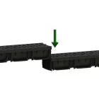 PP EASY 2 LN100 folyókakészlet Hext.70 rács PP fekete A15 1000x125x70 (08818-N)