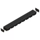 PP EASY 2 LN100 folyókakészlet Hext.70 rács PP fekete A15 1000x125x70 (08818-N)