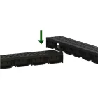 PP EASY 2 LN100 folyókakészlet Hext.70 rács PP fekete A15 1000x125x70 (08818-N)
