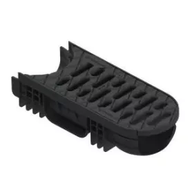   Modul R2 Vízelvezető Folyóka PP EASY 2 forgatható LN100 Hext.75 rács PP fekete A15 középen 350x125x75