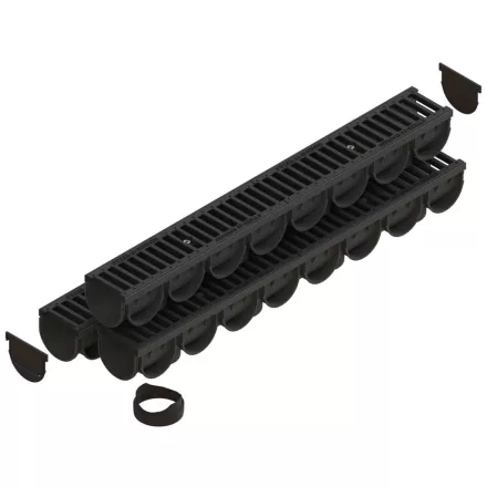 PP EASY 3 LN100 folyókakészlet Hext.100 öntöttvas rács C250 1000x125x100 (0882033)