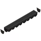 PP EASY 3 LN100 folyókakészlet Hext.100 rács PP fekete A15 1000x125x100 (088208)
