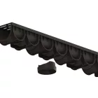 PP EASY 3 LN100 folyókakészlet Hext.100 rács PP fekete A15 1000x125x100 (088208)