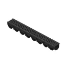 PP EASY 3 LN100 folyókakészlet Hext.100 rács PP fekete A15 1000x125x100 (088208)