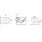 Sanovit AVVA fali WC - mély öblítés - perem nélküli - rejtett szerelésű