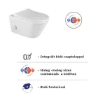 Sanovit AVVA fali WC beépített bidé funkcióval - Perem nélküli, Mély öblítésű