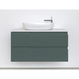   Piramida EURIDIKA fali fürdőszobabútor - mosdópult mosdó nélkül -2 fiókos - PINO ZÖLD - 100 x 48 x 53 cm