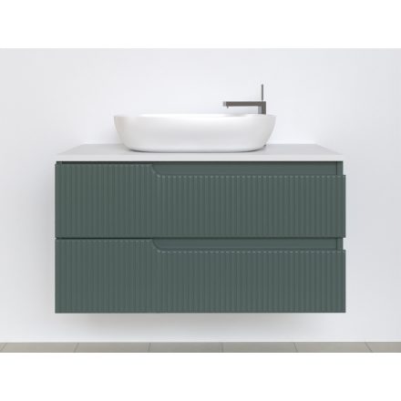 Piramida EURIDIKA fali fürdőszobabútor - mosdópult mosdó nélkül -2 fiókos - PINO ZÖLD - 100 x 48 x 53 cm