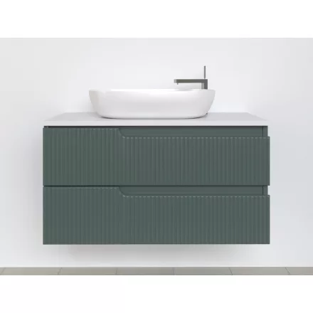 Piramida EURIDIKA fali fürdőszobabútor - mosdópult mosdó nélkül -2 fiókos - PINO ZÖLD - 100 x 48 x 53 cm