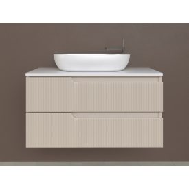   Piramida EURIDIKA fali fürdőszobabútor - mosdópult mosdó nélkül -2 fiókos - PINO BÉZS - 100 x 48 x 53 cm