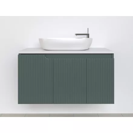 Piramida EURIDIKA fali fürdőszobabútor - mosdópult mosdó nélkül -3 ajtós - PINO ZÖLD - 100 x 48 x 53 cm