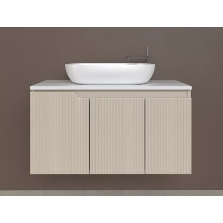 Piramida EURIDIKA fali fürdőszobabútor - mosdópult mosdó nélkül -3 ajtós - PINO BÉZS - 100 x 48 x 53 cm