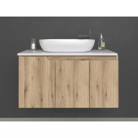   Piramida EURIDIKA fali fürdőszobabútor - mosdópult mosdó nélkül -3 ajtós - PINO TÖLGY - 100 x 48 x 53 cm