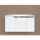 Piramida EURIDIKA fali fürdőszobabútor - műmárvány mosdóval - 3 ajtós - 100 x 48 x 53 cm