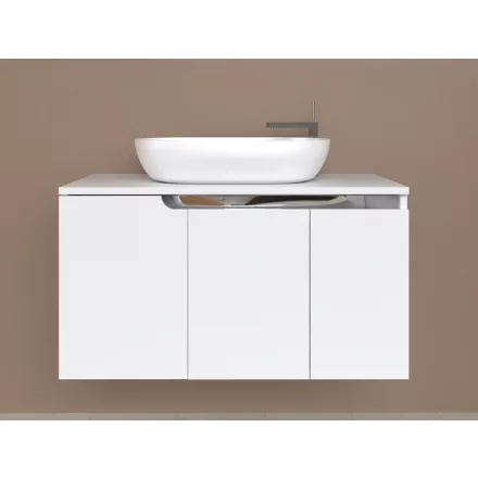 Piramida EURIDIKA fali fürdőszobabútor - mosdópult mosdó nélkül - 3 ajtós - 100 x 48 x 53 cm