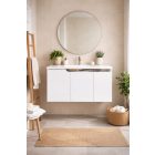 Piramida EURIDIKA fali fürdőszobabútor - műmárvány mosdóval - 3 ajtós - 100 x 48 x 53 cm