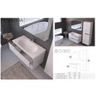 PIRAMIDA EURIDIKA fali függesztett fürdőszobabútor öntött műmárvány mosdóval 100 cm