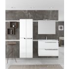 PIRAMIDA EURIDIKA fali függesztett fürdőszobabútor öntött műmárvány mosdóval 100 cm