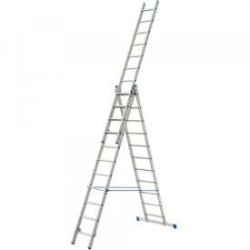   Univerzális háromrészes alumínium létra 3x7 fokos, 403 cm magas
