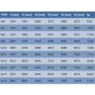 Univerzális háromrészes alumínium létra 3x8 fokos, 455 cm magas