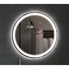 Edge 60 kerek tükör 3 színű led világítással és páramentesítő funkcióval 60x60 cm