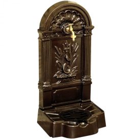   FIRENZE kerti alumínium öntvény álló falikút kalapácslakk bronz, tömlővéges réz kerti csappal