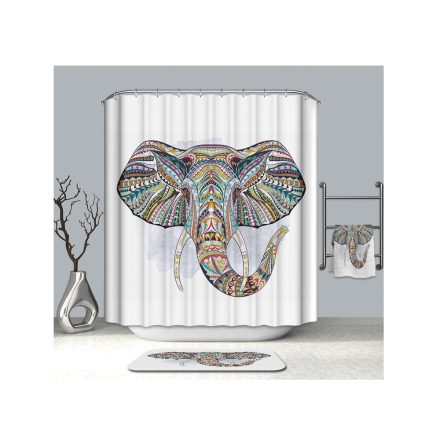 Textil Zuhanyfüggöny, Indiai elefánt 45