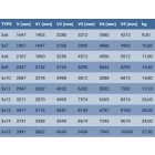 Univerzális háromrészes alumínium létra 3x14 fokos, 899 cm magas