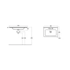 Sanovit URBAN porcelán mosdókagyló 60 x 46 cm
