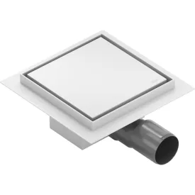   Mexen Flat M13 négyzet alakú padlóösszefolyó 12x12 cm, fehér