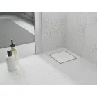 Mexen Flat M13 négyzet alakú padlóösszefolyó 12x12 cm, fehér