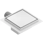 Mexen Flat M13 négyzet alakú padlóösszefolyó 12x12 cm, fehér