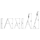 Univerzális háromrészes alumínium létra 3x11 fokos, 663 cm magas