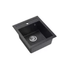 Quadron JOHNNY 100, 430 x 500 mm black diamond fekete színű gránit mosogatótálca
