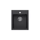 Quadron JOHNNY 100, 430 x 500 mm black diamond fekete színű gránit mosogatótálca
