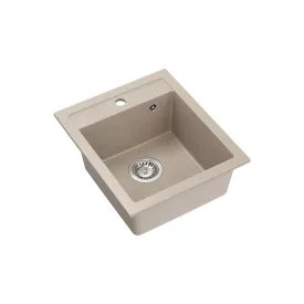  Quadron JOHNNY 100, 430 x 500 mm river sand bézs színű gránit mosogatótálca