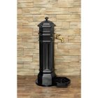 PISA kerti alumínium öntvény állókút fekete, külső menetes réz kerti csappal