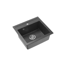   Quadron JOHNNY 110, 500 x 470 mm black diamond fekete színű gránit mosogatótálca