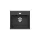 Quadron JOHNNY 110, 500 x 470 mm black diamond fekete színű gránit mosogatótálca