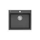 Quadron MORGAN 110, 570 x 500 mm black diamond fekete színű gránit mosogatótálca