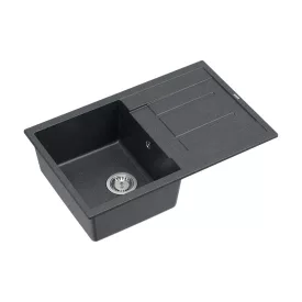  Quadron MORGAN 111, 780 x 500 mm black diamond fekete színű gránit mosogatótálca csepptálcával